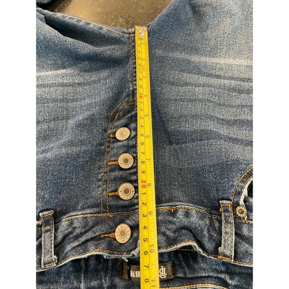 BTFBM button fly raw hem distressed  skinny jean LG - Picture 8 of 9